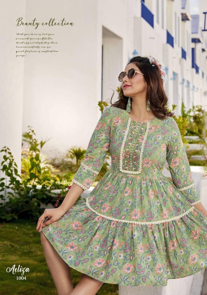 Aeliza Vol 1 By Ladies Flavour Designer Tunics Style Short Kurti Wholesale Price In Surat